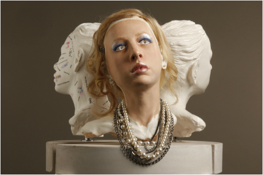 Purity, Culture and Art, plaster portrait sculpture by Billie Bond