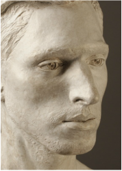 Adam, ceramic portrait sculpture by Billie Bond